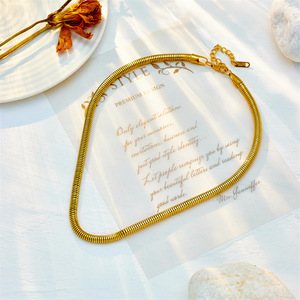 European American Minimalist Luxury Cuban Chain Necklace Gold Geometric Party Fashion - Product Image 2