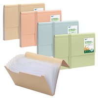 Servicio OEM y ODM, Carpeta Archivadora Expandible de PP de Tamaño A4 con 13 Bolsillos, Organizador de Documentos de Oficina Degradable, Carpeta con Banda Elástica