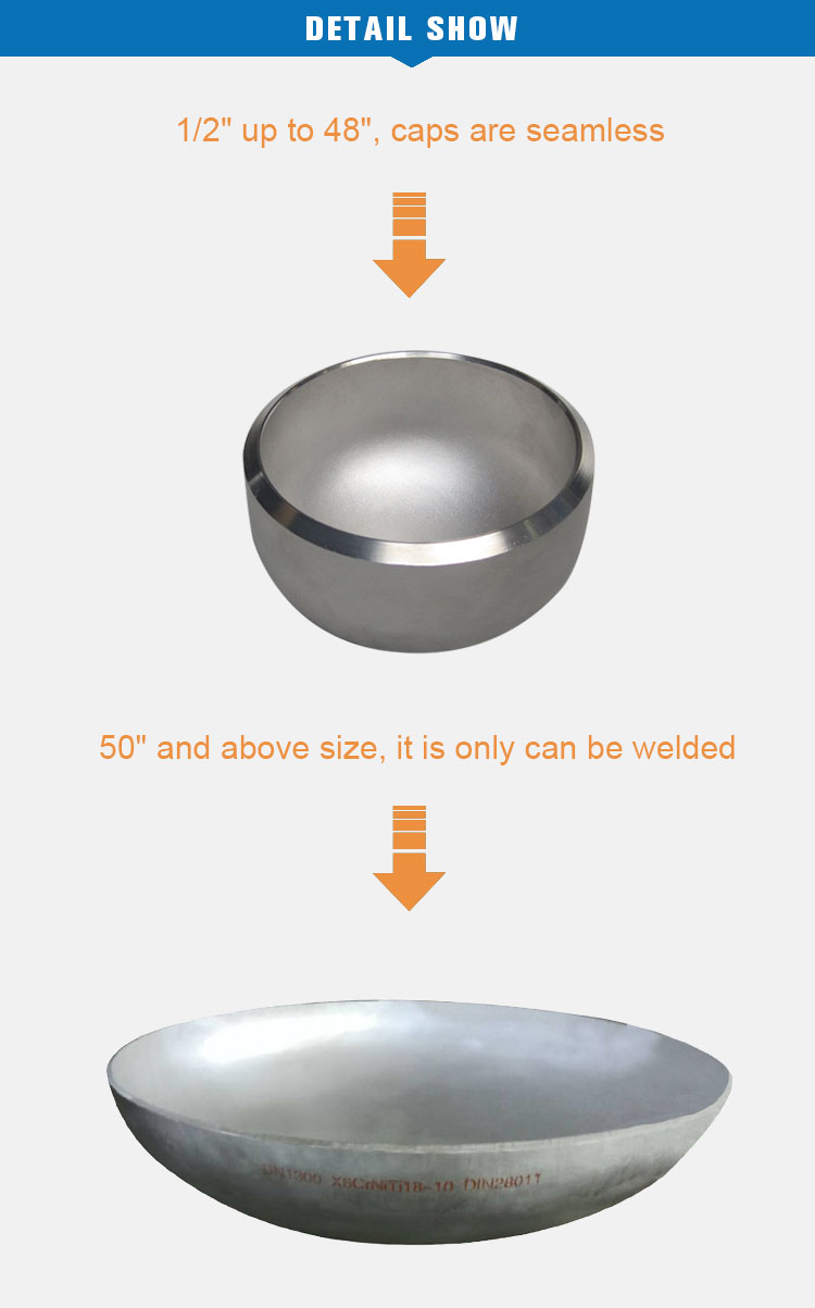 Stainless Steel Small Pipe / Tube End Cap Wholesale
