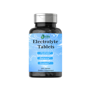 Comprimés d'électrolytes SBK HEALTH, 200 unités, complément alimentaire, favorise l'équilibre électrolytique, hydrate, équilibre, maintient - Product Image 1