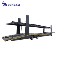 Double remorques incluses fermées de voiture de camion de remorques de transporteur de plate-forme semi pour des automobiles de voitures