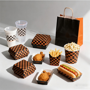 Boîte d'emballage alimentaire personnalisée en papier kraft gaufré pour frites, sac à emporter de qualité alimentaire pour burgers et nuggets de poulet - Product Image 2