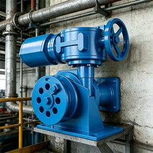 Actionneur électrique multi-tours à boîtier en aluminium avec commande manuelle et protection contre les surcharges de couple pour systèmes marins et offshore lourds - Product Image 3