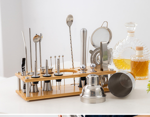 <span class=keywords><strong>Koriko</strong></span> ชุดเครื่องปั่นค็อกเทล750มล. หรูหราทันสมัยใช้ในบ้านมาร์ตินี่เครื่องปั่นทำจากไม้แก้วโลหะ - Product Image 4