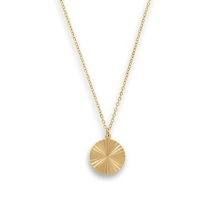 Collier Pendentif Fleur de Soleil Géométrique Plaqué Or en Gros - Product Image 1