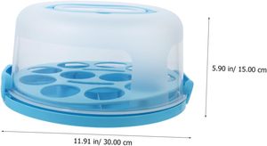 Wholesale Round <b>Cupcake</b> Containers <b>Box</b> BPA-Free Plastic Cake <b>Holder</b> Portable Cake Stand with Lid Cake Keeper Cover with Handle - Product Image 3
