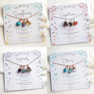 Collar con Colgante <span class=keywords><strong>de</strong></span> Cristal Natural del Signo Zodiacal Géminis, Joyerí<span class=keywords><strong>a</strong></span> Zodiacal, Regalo para Mujer - Product Image 5