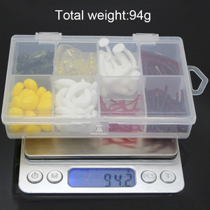 Lot <span class=keywords><strong>de</strong></span> leurres <span class=keywords><strong>de</strong></span> pêche artificiels assortis, souples, en forme <span class=keywords><strong>de</strong></span> <span class=keywords><strong>vers</strong></span> et insectes, pour eau salée et eau douce, boîte à 8 compartiments - Product Image 4