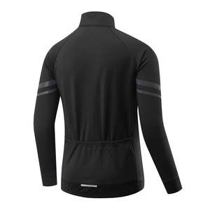 WOSAWE – veste de cyclisme thermique pour <span class=keywords><strong>homme</strong></span>, doublure polaire à manches longues, maillot coupe-vent, vêtements de cyclisme - Product Image 5
