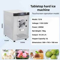 Machine à glace artisanale professionnelle 16-20L/H automatique en acier inoxydable 1300-1400W avec garantie 1 an pour la fabrication de glaces dures