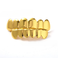 Grillz dentaire Hip Hop plaqué or 18 carats, personnalisable, ensemble de grillz supérieurs et inférieurs, amovibles, pour femmes et hommes, pour les fêtes