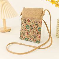 Sac à téléphone bandoulier pour femmes liège naturel style vintage léger et compact sangle ajustable personnalisé OEM