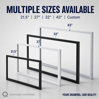 Cadre en aluminium ultra fin personnalisé avec support de montage arrière pour écran LCD de 21,5, 27, 32, 43 pouces, signalisation numérique OEM