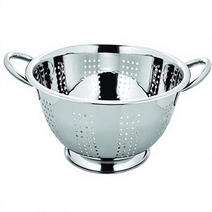 Cesta coladora de acero inoxidable con asas, multifunción, para lavar y escurrir verduras y frutas en la cocina - Product Image 4