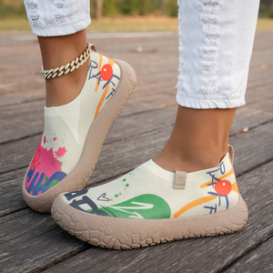 Zapatos Planos Estampados para Mujer, Transpirables, Casuales, Cómodos para Caminar, Diseño Moderno, Punta Ancha, Venta al Por Mayor - Product Image 5