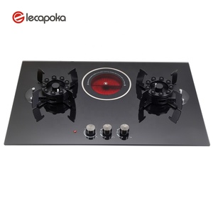 Meilleure cuisinière à gaz infrarouge à 3 brûleurs, 2 brûleurs à gaz et 1 brûleur électrique, cuisinière à gaz intégrée et cuisinière à gaz infrarouge - Product Image 1