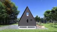 Maison Modulaire Préfabriquée en Acier de Luxe Moderne à 2 Étages, Kit de Maison Triangulaire à 3 Chambres Personnalisable pour Bureau, Origine Chine