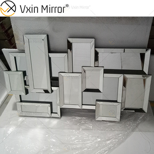 Specchio da <span class=keywords><strong>Parete</strong></span> 3D Moderno WXM-1129, Design Argento Elegante per Bar Mitzvah, Fornitura Diretta dalla Fabbrica - Product Image 3