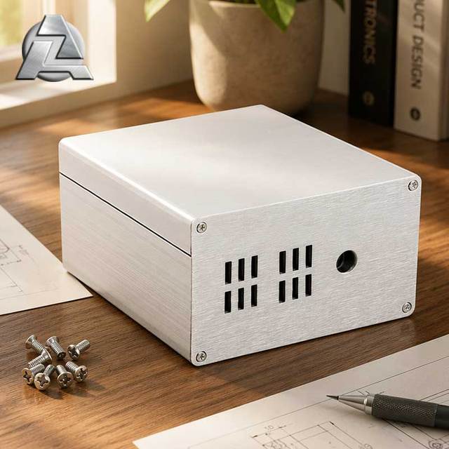 High Quality Aluminum Alloy Amplifier Chassis Hi-Fi Audio Preamp Enclosure Box with Cooling Vents