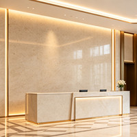 Dalle de marbre beige portugais naturel de qualité supérieure, idéale pour les portes de hall d'hôtel et de villa de style moderne et poli