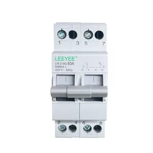 2 position 63A manual type din rail ac change over switch