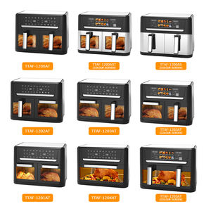 Elettrodomestici da cucina <span class=keywords><strong>Smart</strong></span> friggitrici ad aria compressa personalizzate a doppio cestino Airfryers 6L 8L Freidora De Aire doppia friggitrice ad aria - Product Image 5