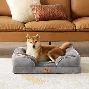 Designer Luxury Small <b>Dog</b> <b>Bed</b> Breathable Flannel Foam Cooling Support Cute Style Solid Pattern Box Packing Included - Product Image 4