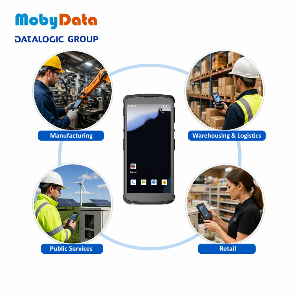 Mobydata SA99 Rugged Android PDA Barcode Scanner 4G Octa-Core IP65 ...