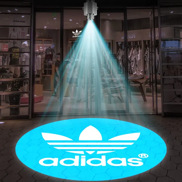 60W GOBO Logo projektör ışık projektör lambası mağaza düğün için restoran noel olay reklam işaretleri kapalı kullanım, gümüş