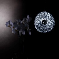 Lustre rond en verre de luxe ANNO, éclairage personnalisé pour villa, hall d'escalier