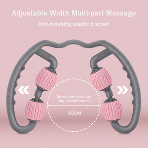 Klaar om te verzenden Draagbare Roze 4-Ballen Nek- en Kalfspier <span class=keywords><strong>Massage</strong></span> Roller Stick voor Benen - Product Image 5