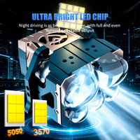 Nouvel Arrivage – Lentille de projecteur Bi-LED 3 pouces à cinq lasers, 180W, faisceau puissant, avec 2 ventilateurs, 6500K, IP68, pour mise à niveau des phares de voiture, personnalisable avec logo
