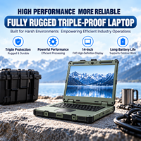 Ordinateur portable robuste et résistant 14 pouces, étanche IP65, 1000 nits, 16 cœurs, 4,8 GHz, Intel Ultra 7, 16+256 Go SSD, Windows 10 OEM, vente en gros