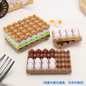 ABS mini <b>egg</b> carton model, miniature scene with props, DIY mini kitchen, pretend play, <b>egg</b> carton - Product Image 5