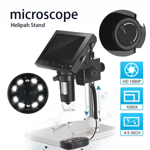Microscopio Electrónico Digital con Pantalla HD de 4.3 Pulgadas y 1080P, Enfoque Manual, 8 Luces LED, Soporte Metálico, Control Remoto, 1000X <span class=keywords><strong>DM3</strong></span> PRO - Product Image 2