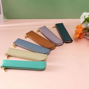 Estuche Delgado para Lápices y Bolígrafos de Cuero PU Resistente a los Arañazos, Bolsa de Papelería Duradera para la Escuela, Oficina y Viajes - Product Image 6