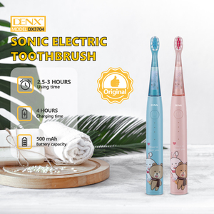 DENX---DX3704 Brosse à dents électrique sonique pour enfants IPX7 24000RPM 1W 500mAh 3.7V 14500 4H Charge 150-180Min Autonomie 5V 0.2A Faible consommation - Product Image 2