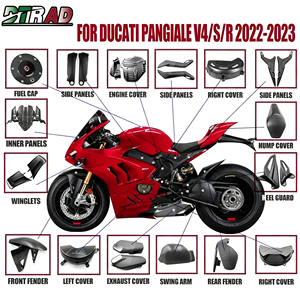 Kit de carénage en fibre de carbone véritable noir pour <span class=keywords><strong>Ducati</strong></span> Panigale V4 V4S <span class=keywords><strong>V4R</strong></span> <span class=keywords><strong>2022</strong></span> 2023, remplacement d'origine, accessoires de moto - Product Image 1