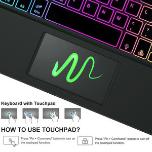 Touchpad-Tastaturhülle für Xiaomi Redmi Pad 2 Pro 12,1 Zoll 2025 Regenbogen-Hintergrundbeleuchtung Abnehmbare Trackpad-Abdeckung mit Stifthalter - Product Image 4