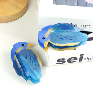 9.5cm bleu oiseau épissage personnalisé cheveux griffe mignon bâton dents acétate griffe clip haute qualité animal personnalisé cheveux accessoires - Product Image 5