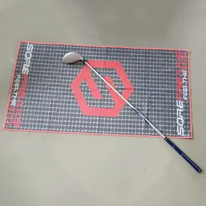 カスタム印刷ゴルフタオルカスタムロゴ付きマイクロファイバータオル