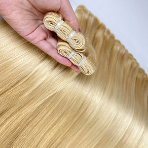 Extensions de cheveux vierges humains de qualité 12A, <span class=keywords><strong>super</strong></span> double trame, blond platine 613, lisses, cheveux indiens et vietnamiens bruts - Product Image 2