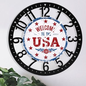 25cm Round Iron <strong>Clock</strong> Featuring a <strong>Bee</strong> on Honeycomb - Product Image 5
