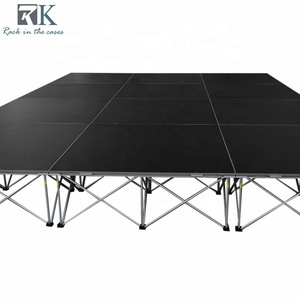 Quick Lock 1x1m Aluminum Outdoor <b>Stage</b> Portable 4x4ft Concert Mobile <b>Stage</b> <b>Platform</b> with Plywood for Events - Product Image 1