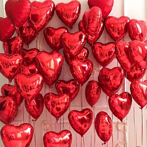 Ballon en aluminium en forme de cœur <span class=keywords><strong>vide</strong></span> flottant à l'hélium de 18 pouces, décoration de fête de mariage, proposition de mariage, Saint-Valentin, décoration de la salle de mariage - Product Image 4