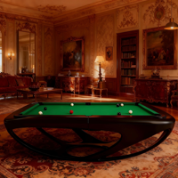 Vente directe d'usine Table de billard américaine haut de gamme personnalisée 9 boules 7 pieds 8 pieds 9 pieds avec pieds en bois massif et plateau en ardoise