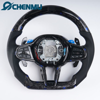 Volant de voiture en fibre de carbone Forge pour BMW G30 G31 G38 G20 G11 G12 G01 G08 G02 G05 G18 G21 G28 G22 G23 G26 X3 X4 X5 avec LED