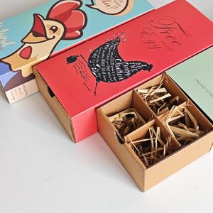 Caja de regalo de cajón personalizada ecológica de alta calidad para 10 huevos de corral, caja de embalaje de cartón corrugado Kraft con patrón de gallina - Product Image 4