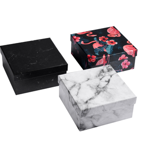 Small Creative Marble Flower Birthday Gift Craft Paper Box