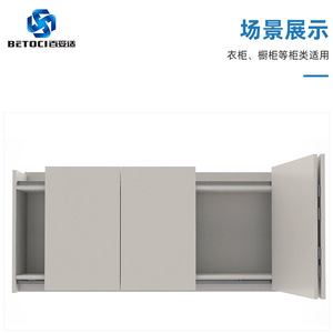 BETOCI Folding Sliding Door <b>Hardware</b> Double Damper Track Wall Mount <b>Wardrobe</b> Doors - Product Image 5